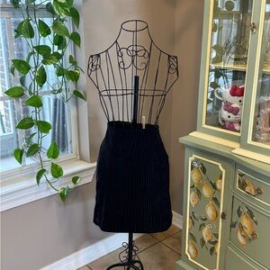 Casual Corner Black Pinstripe Mini Skirt